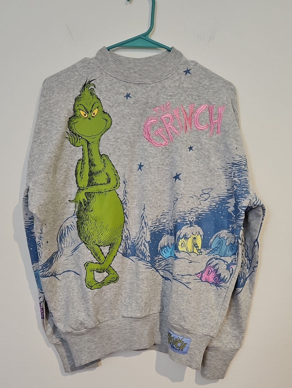 The Grinch Graphic Crewneck Sweatshirt - Women's Grey